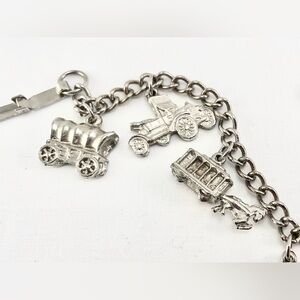 Travel Charms! Silver Tone Vintage Estate Find Bracelet